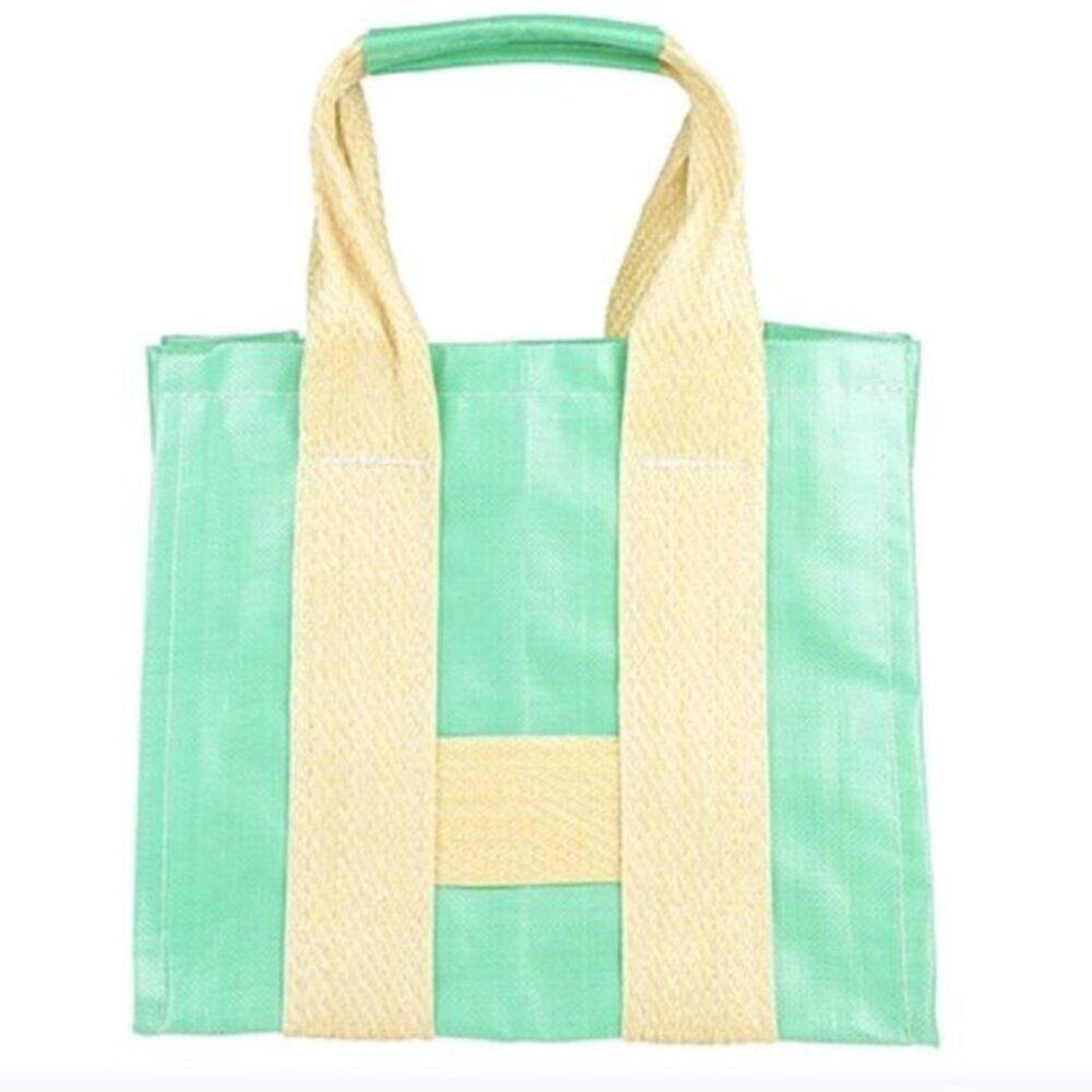Comme Des Garcons Shirt Green And Yellow Large Poly Tote